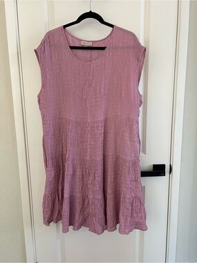 Knox Rose Lavender Crinkle Sleeveless Tunic